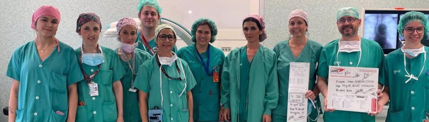 Primer trasplante de prótesis endovascular supraaórtica en España