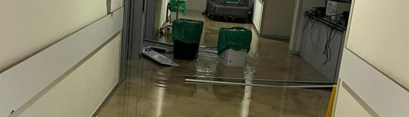 Las Urgencias del Hospital Infanta Sofía, de San Sebastián de los Reyes, inundadas por las lluvias